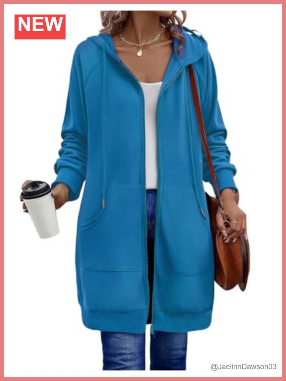 Zeagoo Women's Zip Up Hoodie Long Sleeve Oversized Tunic Sweatshirt Fleece